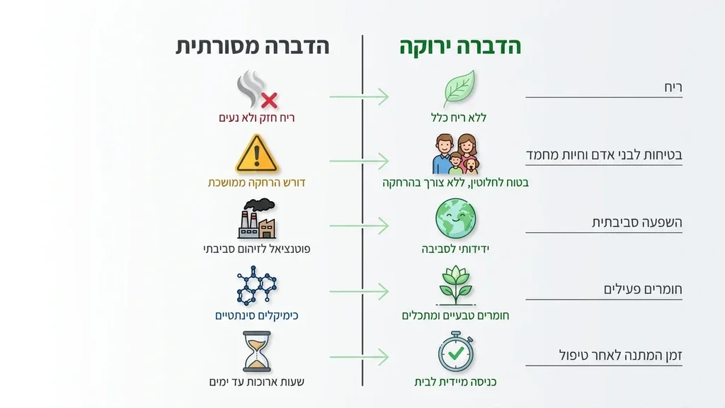 מדביר מקצועי מיישם פיתיון ג'ל נגד נמלים בצורה בטוחה