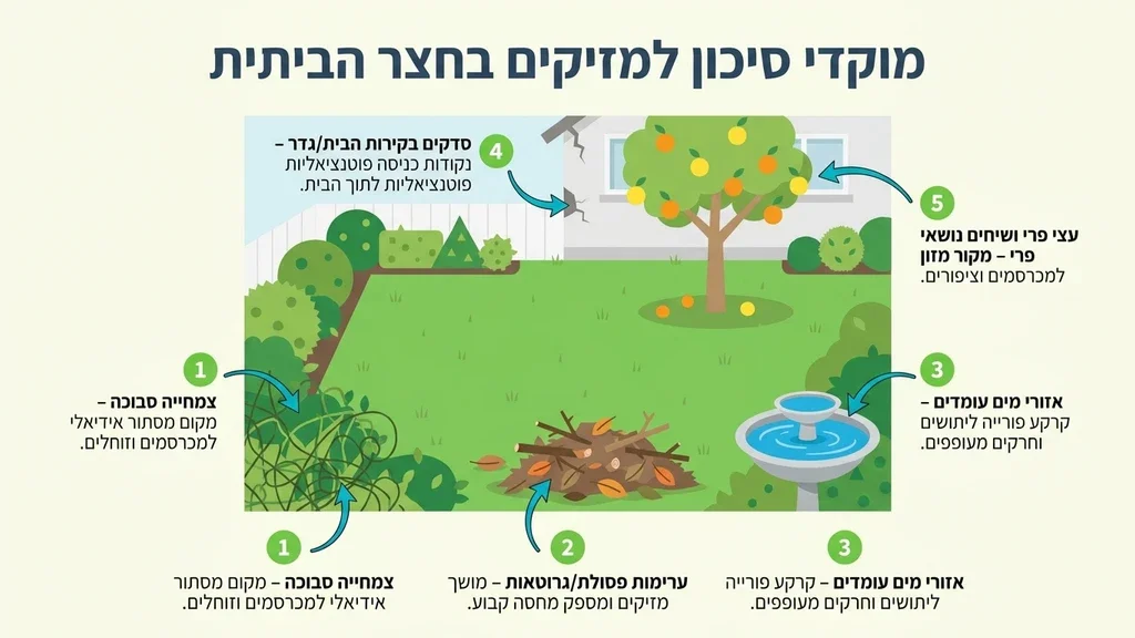 לוכד נחשים לבתים פרטיים מבצע סריקה מקצועית בחצר צמודת קרקע