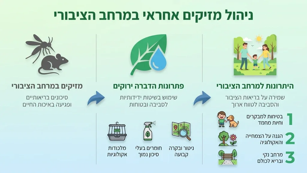 ביצוע הדברה לאזורים פתוחים ופארקים ציבוריים