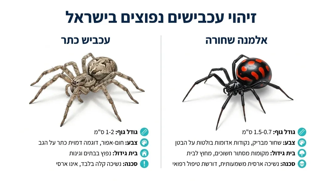 זיהוי עכבישים בבית